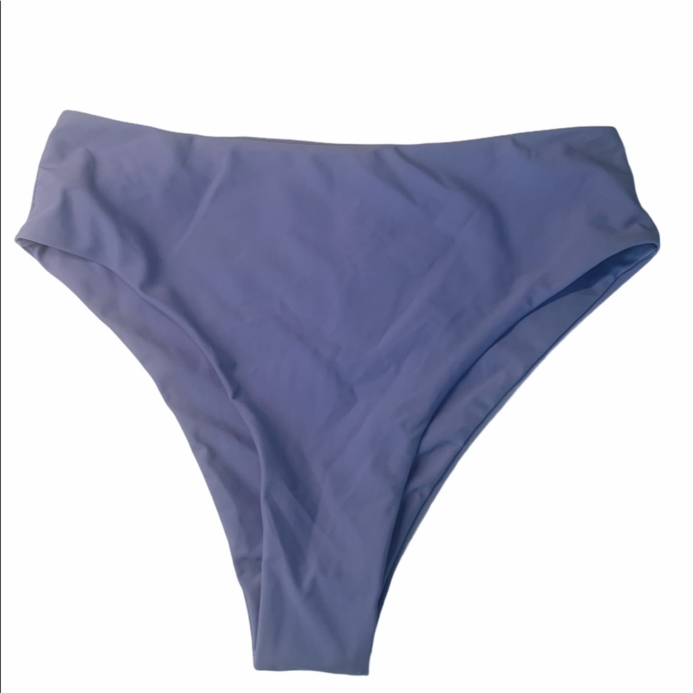 Blue high waisted, high cut bikini bottom💎